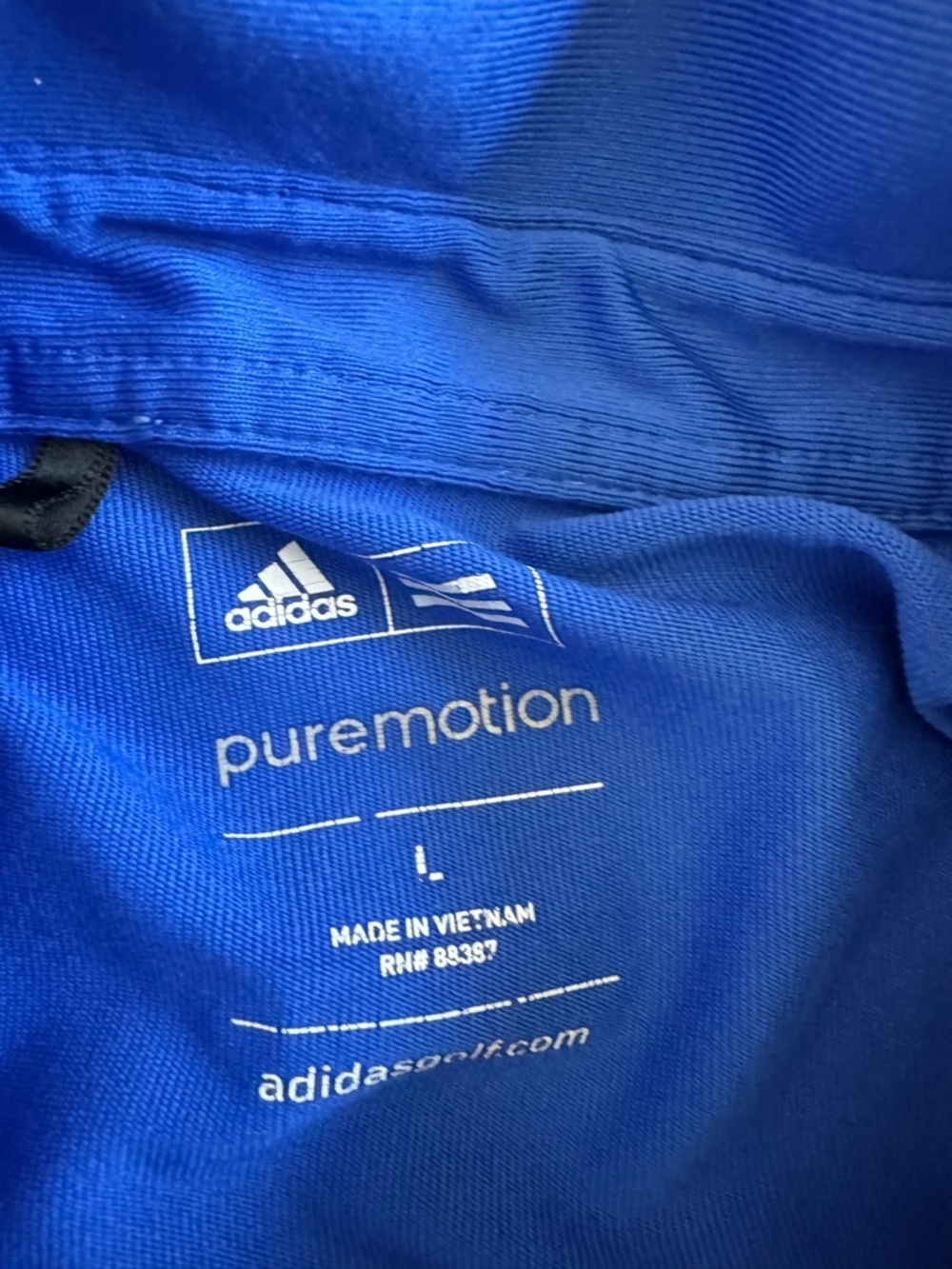 Adidas Men's Royal Blue Polo with White Piping, size Large - Picture 5 of 9
